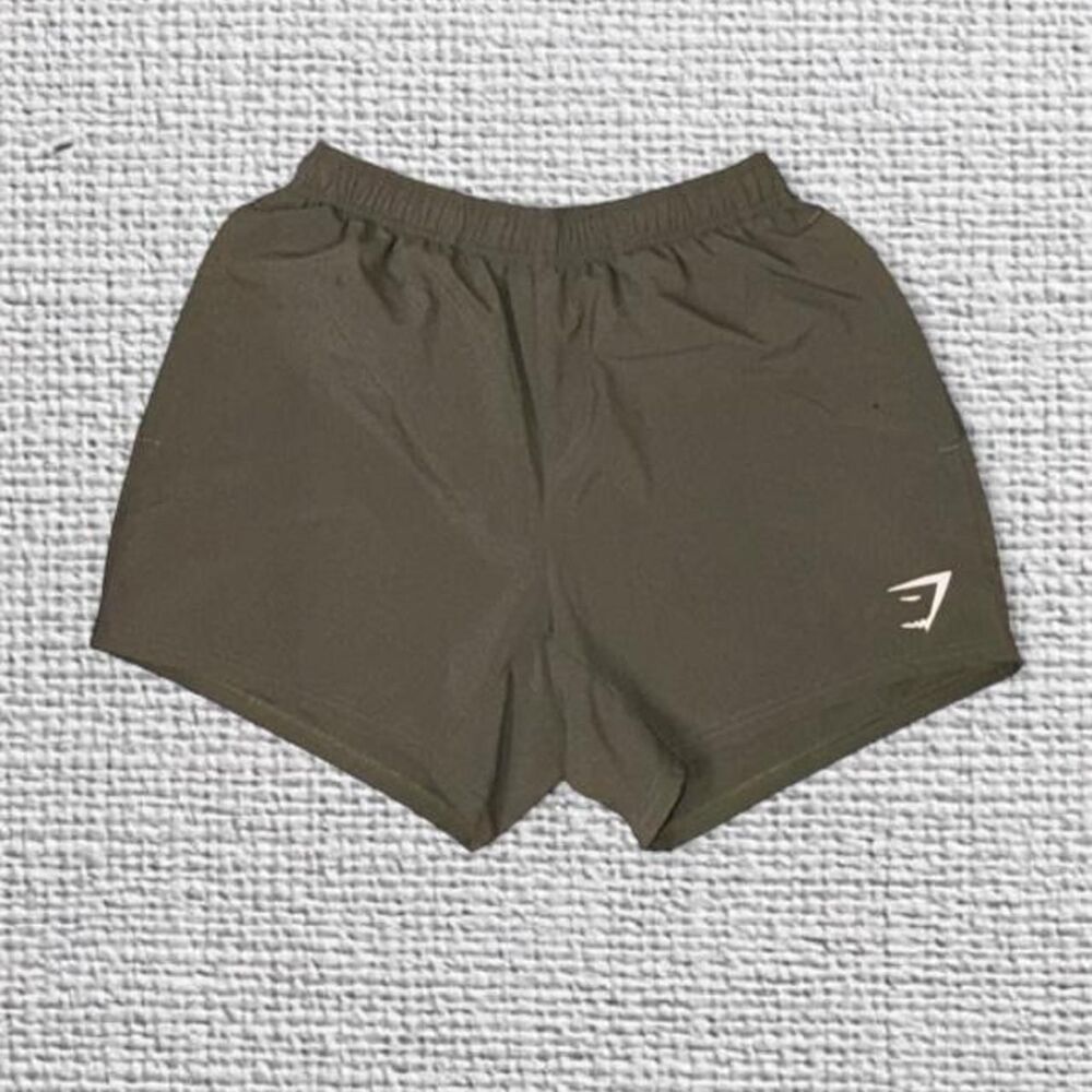 Gymshark Men's Grey and Green Shorts